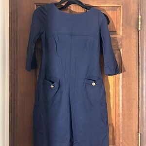 Vince Camuto Deep Blue Long Sleeve Dress